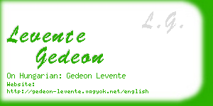 levente gedeon business card